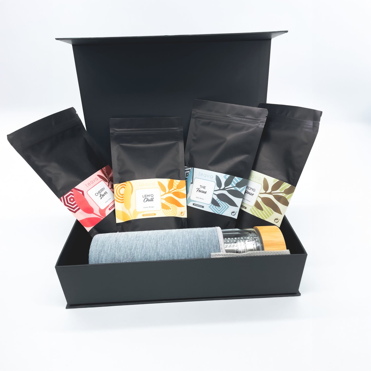 Premium-Geschenkbox mit 5 Bio-Teemischungen
