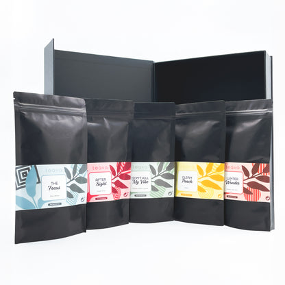 Premium-Geschenkbox mit 5 Bio-Teemischungen